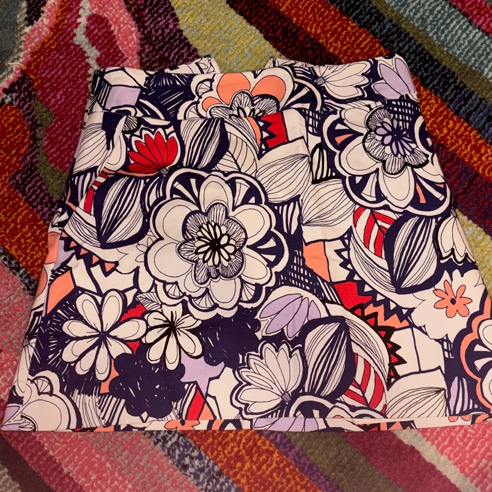 Express skirt multi color abstract floral